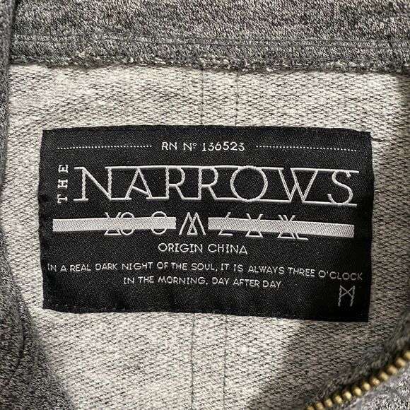 The Narrows Womens S Hoodie Jacket Gray Black Full Zip Sweater - Picture 2 of 11